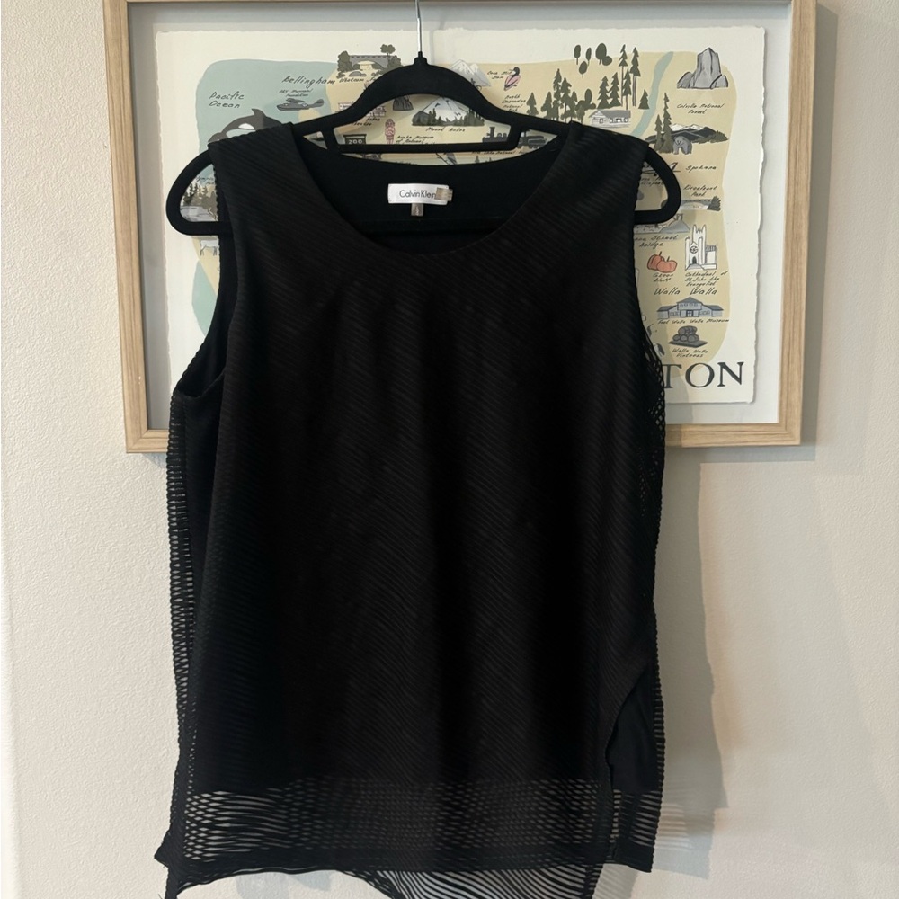 Calvin Klein Black Mesh Tank Top